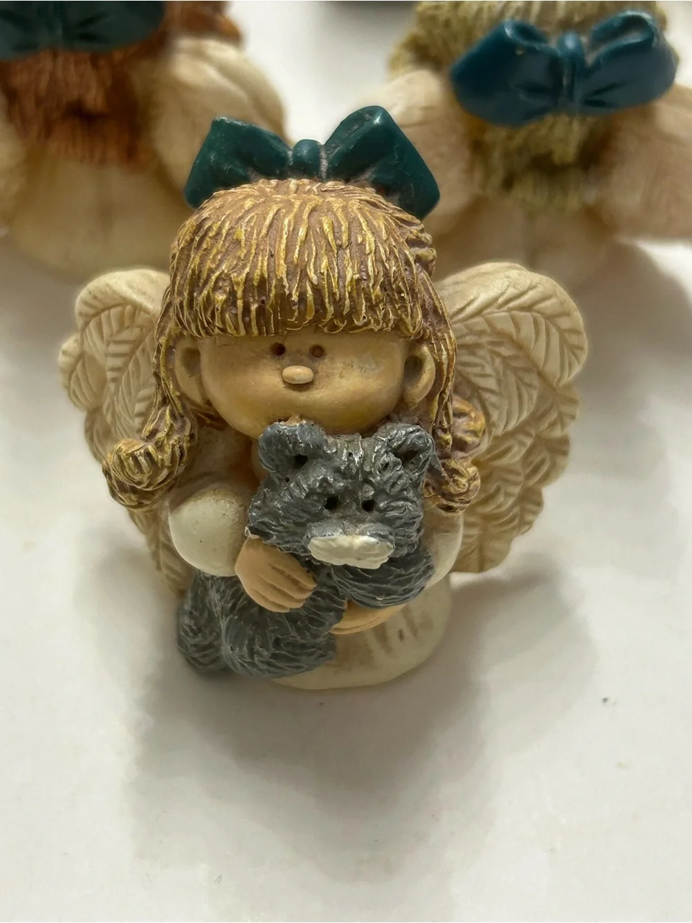 Vintage Guardian Angels by Suzi Skoglund Set of 6 Holding Frog and Cat